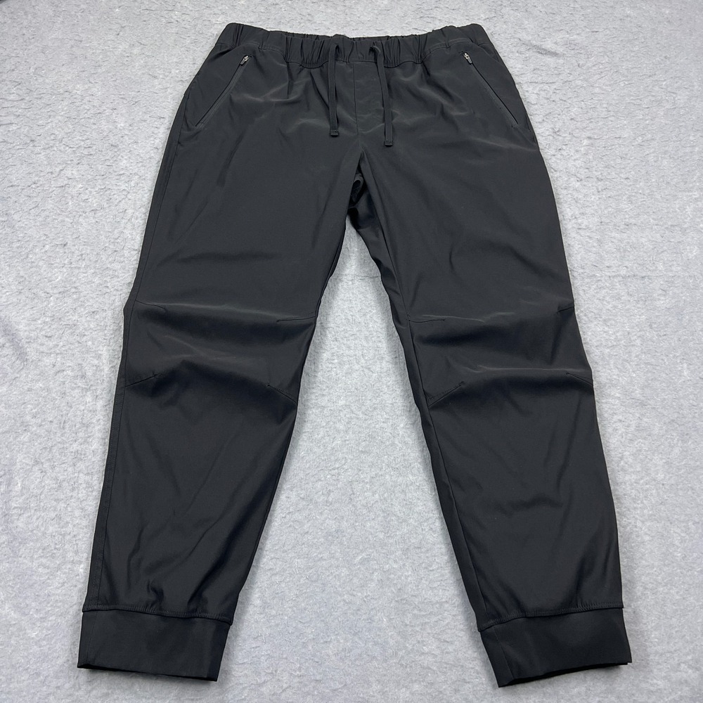 Eddie Bauer Fleece Lined Pants Women's 16 Black Hiking Gorpcore Pocket Joggers